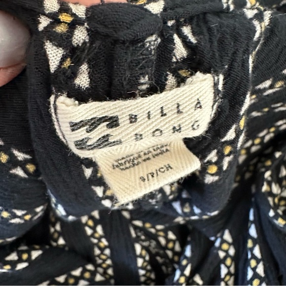 Billabong Wide leg Jumpsuit Small Black White - Picture 3 of 10